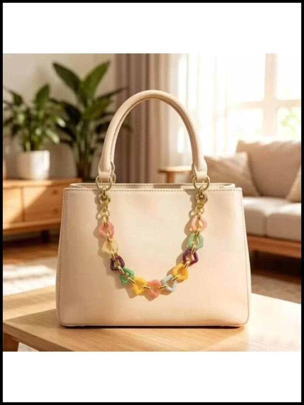 Resin Purse Charm for Handbags, Alloy Keychain Bag Decor